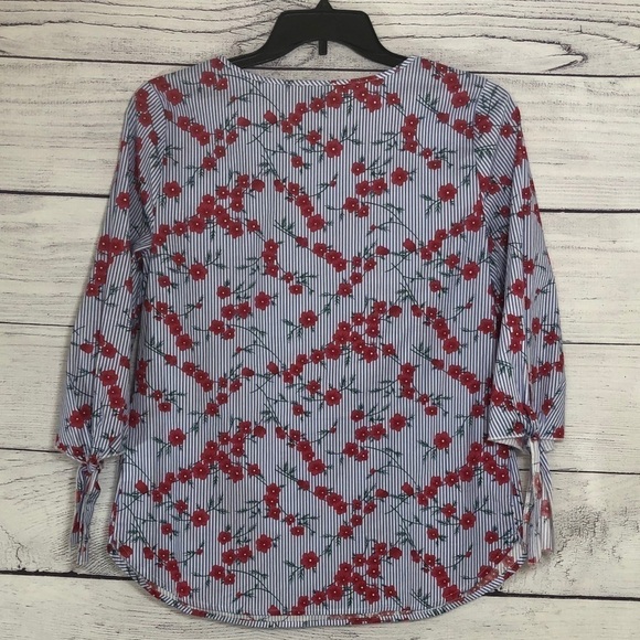 Como Vintage Striped Blouse Sz Med - Picture 8 of 8